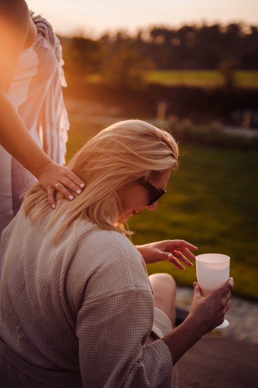 Wnętrze domku Chabry i Rumianki — komfort do pracy zdalnej